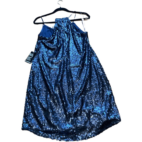 Express sequence dark blue dress size m NWT - Picture 2 of 9